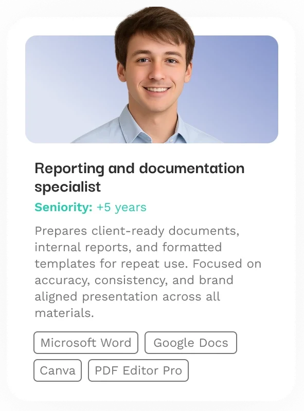 Reporting and documentation specialist