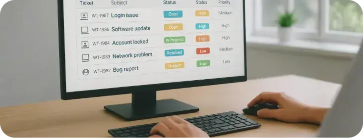Help desk and ticket resolution